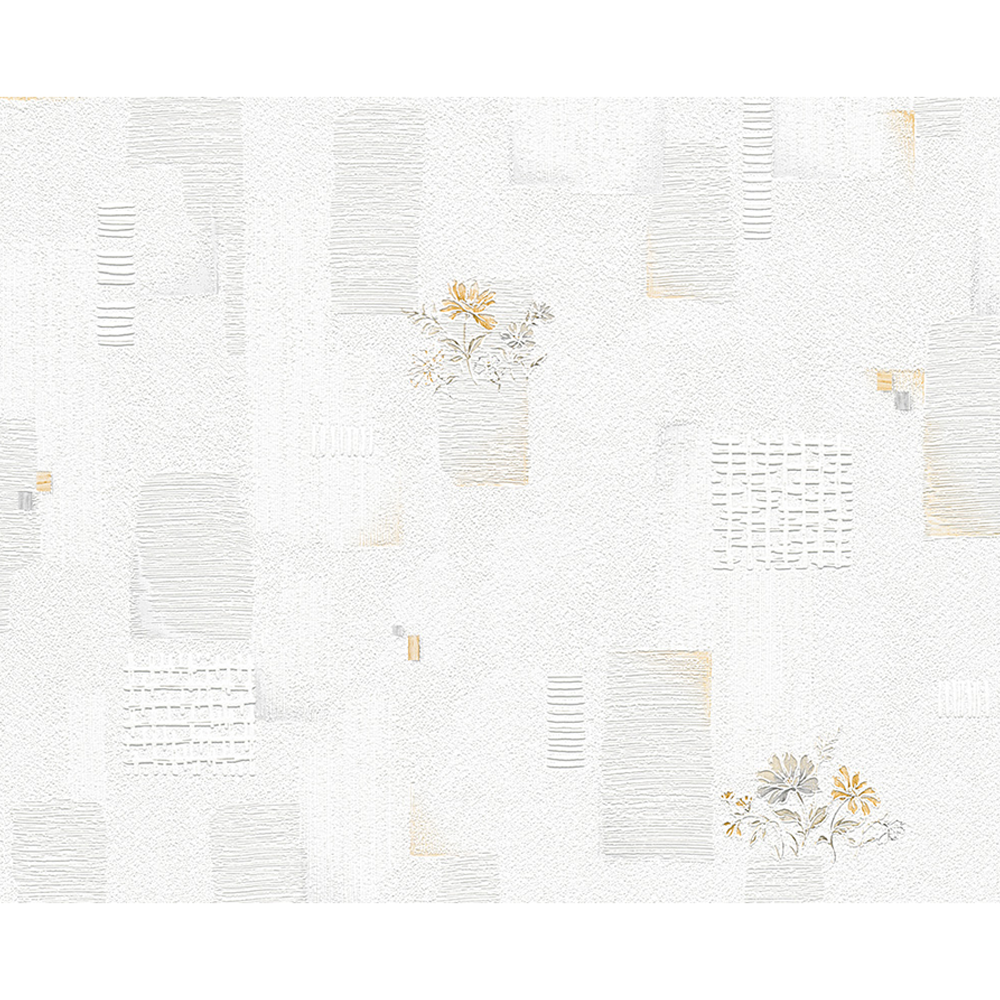 Strukturprofiltapete "OK 6" Blumen beige/grau/weiß 10,05 x 0,53 m + product picture