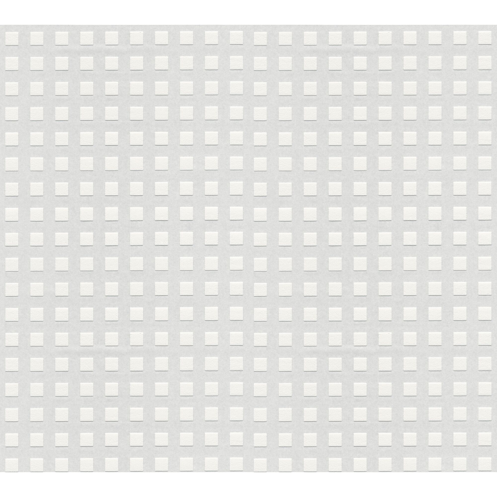 Weißes Vlies mit quadratischem Muster