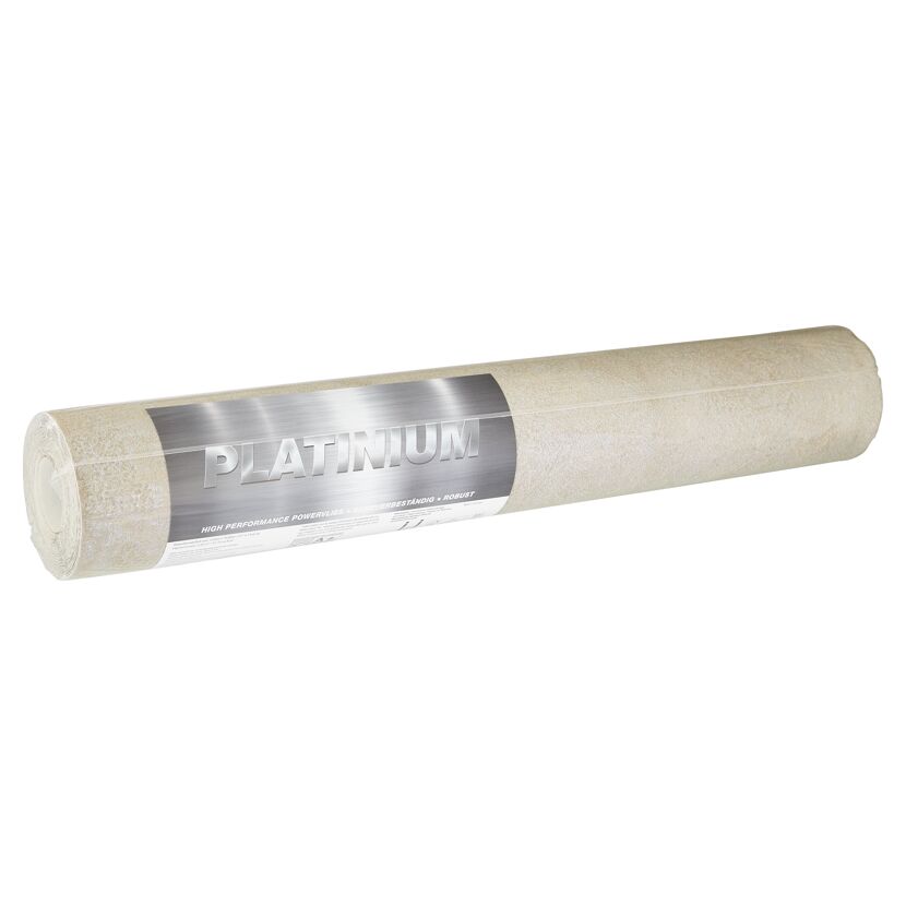Beige glänzende Vliestapete Platinium auf Rolle