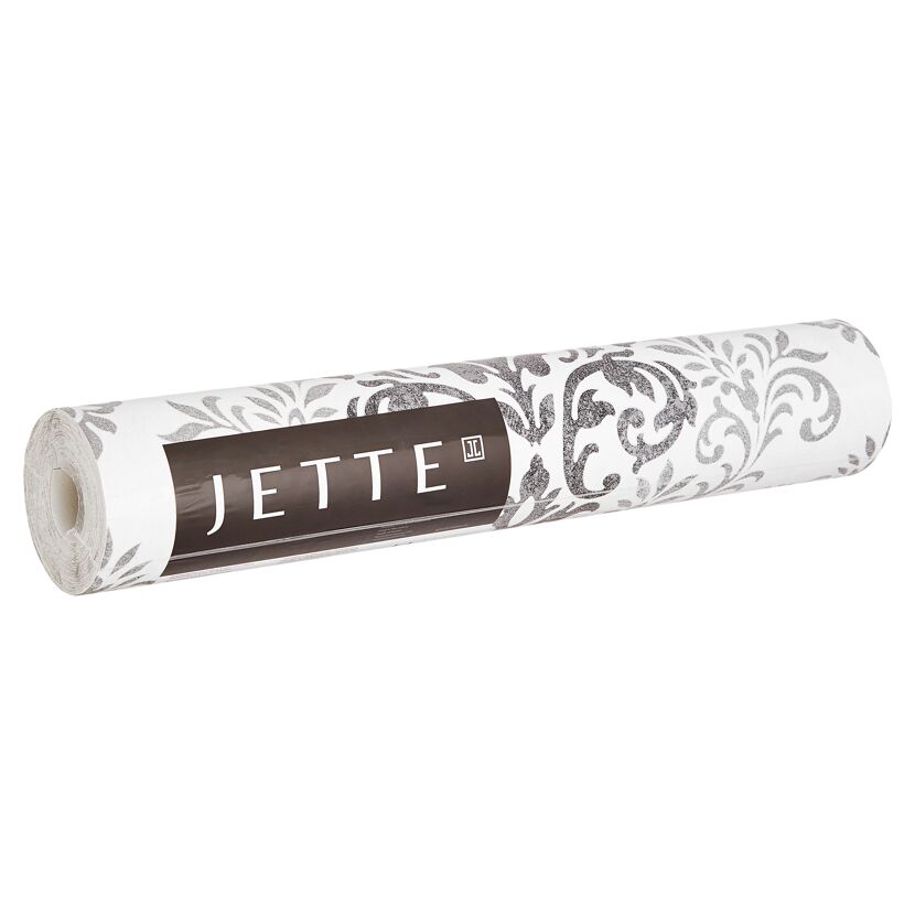 Vliestapete Jette Ornament schwarz-grau-weiß