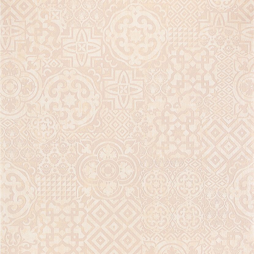 Beige Vliestapete Porto mit Fliesenmuster