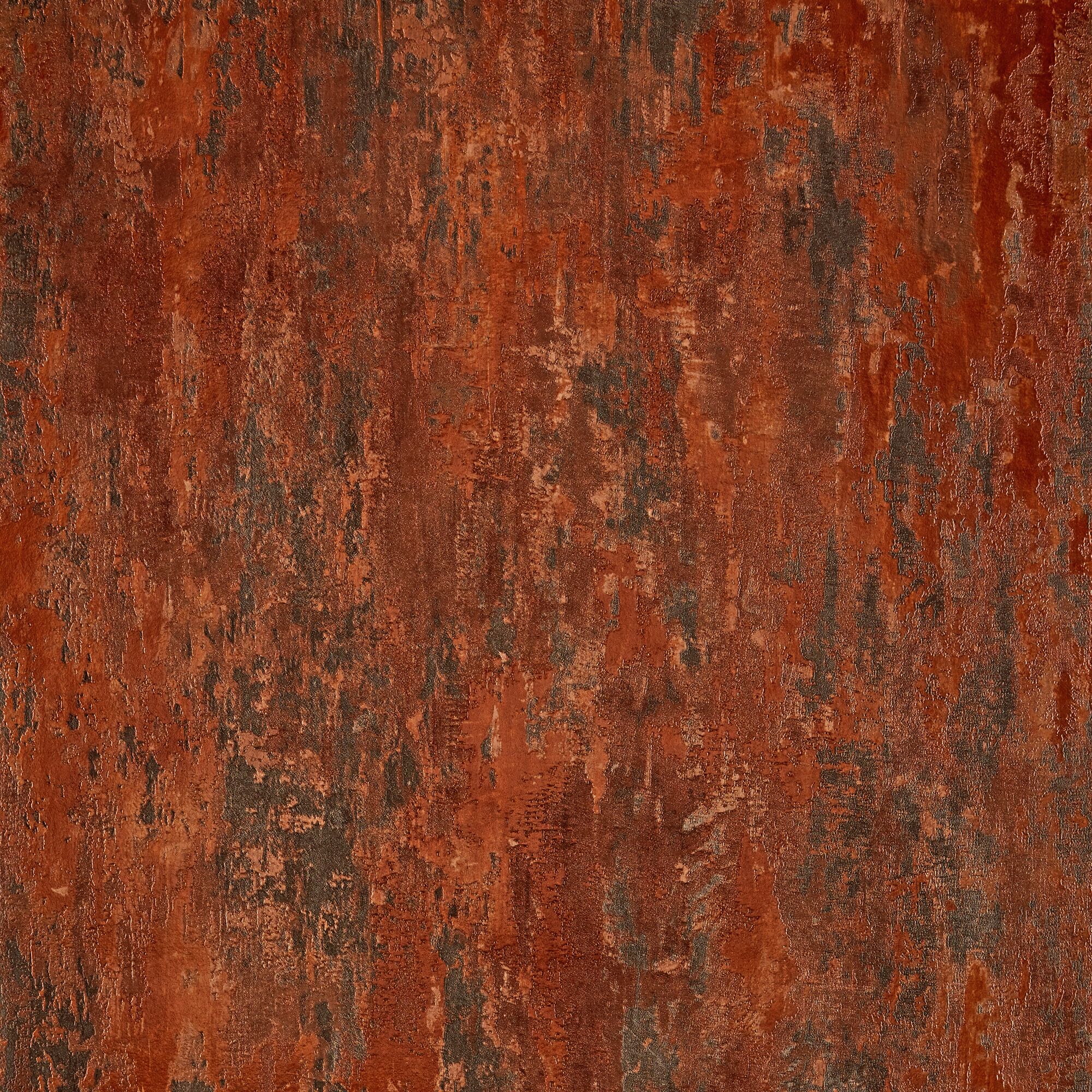 Rostfarbene Vliestapete Havanna Uni