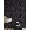 Schwarze Tapete mit grauem Muster