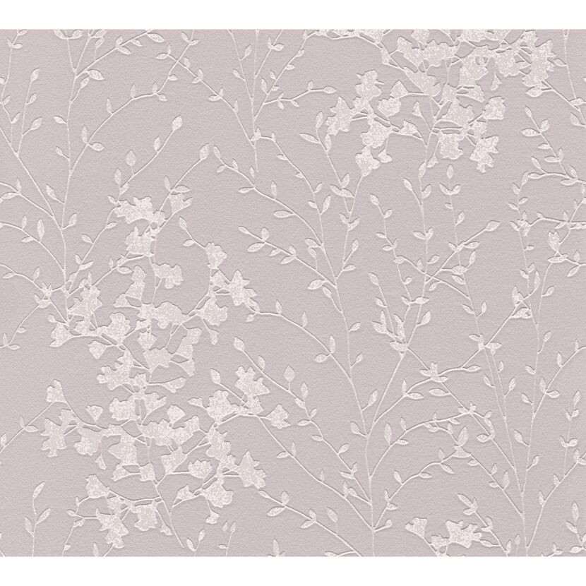 Vliestapete 'Designdschungel 2' Floral rosa  53 x 1005 cm