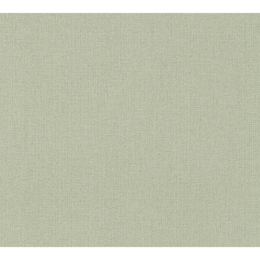 Vliestapete 'Hygge' Uni textil grün 0,53 x 10,05 m