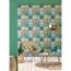 Vliestapete 'Authentic Walls 2' Fliesenoptik blau 0,53 x 10,05 m