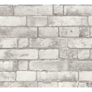 Vliestapete 'Authentic Walls' Backsteine grau 10,05 m x 0,53 m