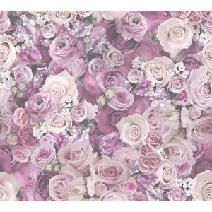 Vliestapete 'Urban Flowers' Floral rosa 0,53 x 10,05 m