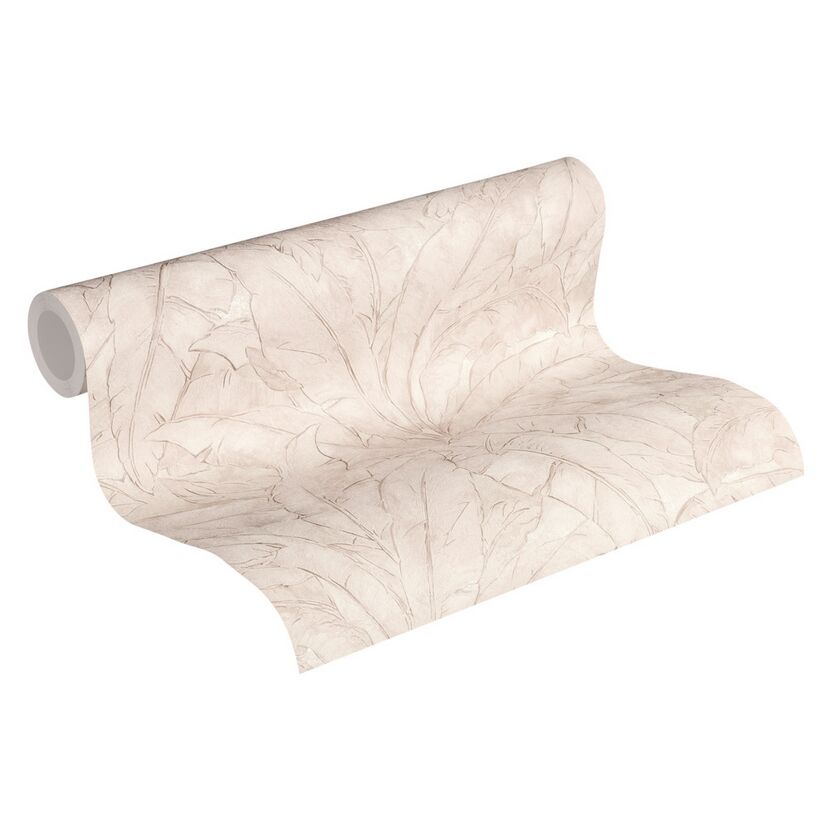 Vliestapete Metropolitan Stories 'Francesca' Milano, Blätter beige 0,53 x 10,05 m
