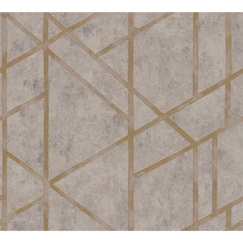 Geometrisches Muster in Gold auf beigem Hintergrund
