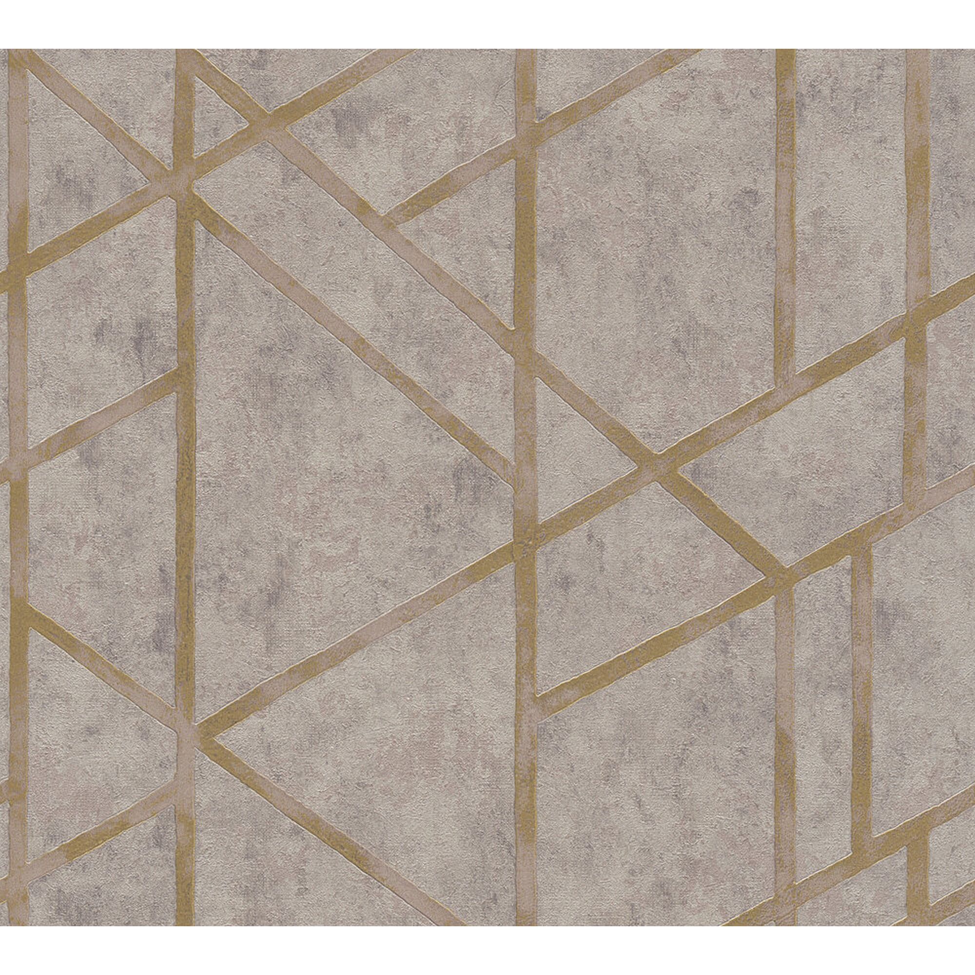 Geometrisches Muster in Gold auf beigem Hintergrund