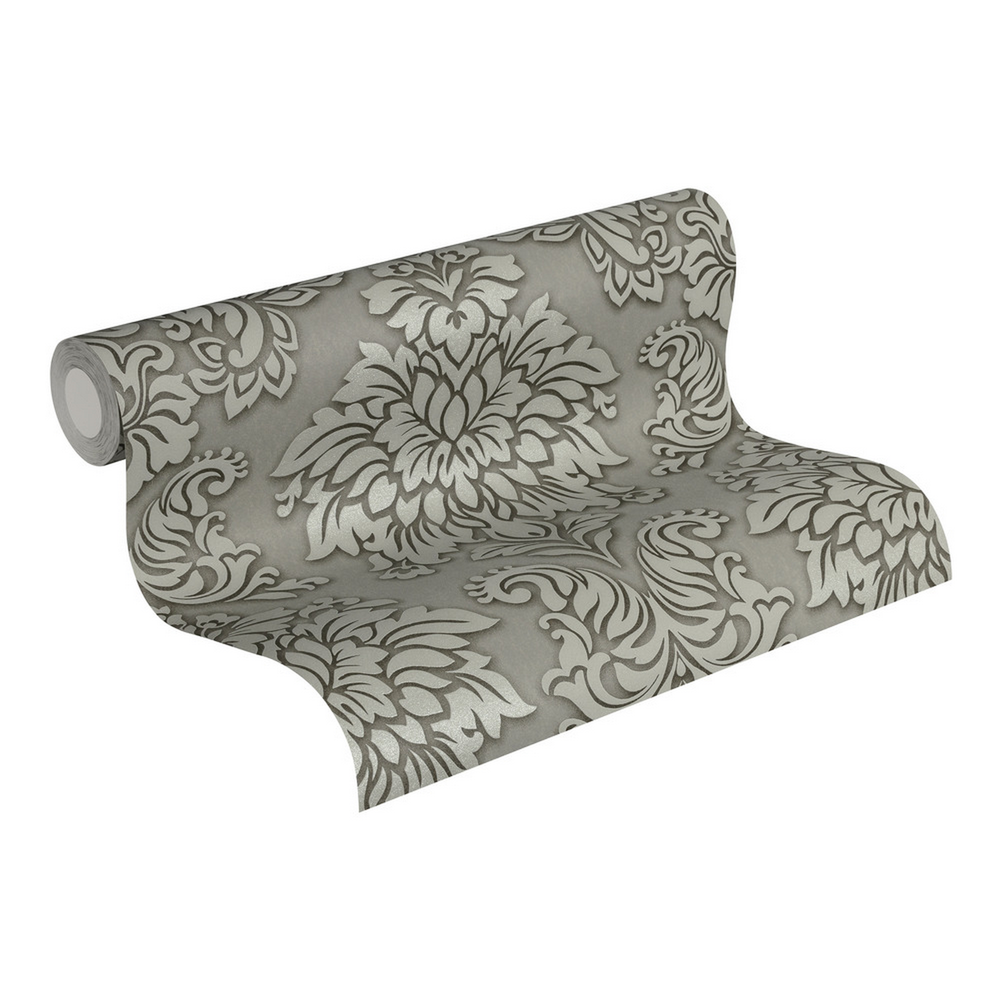 Vliestapete Metropolitan Stories 'Lizzy' London, Damask graugrün 0,53 x 10,05 m + product picture