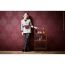 Vliestapete Metropolitan Stories 'Lizzy' London, Damask weinrot 0,53 x 10,05 m