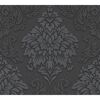 Vliestapete Metropolitan Stories 'Lizzy' London, Damask schwarz-silber 0,53 x 10,05 m