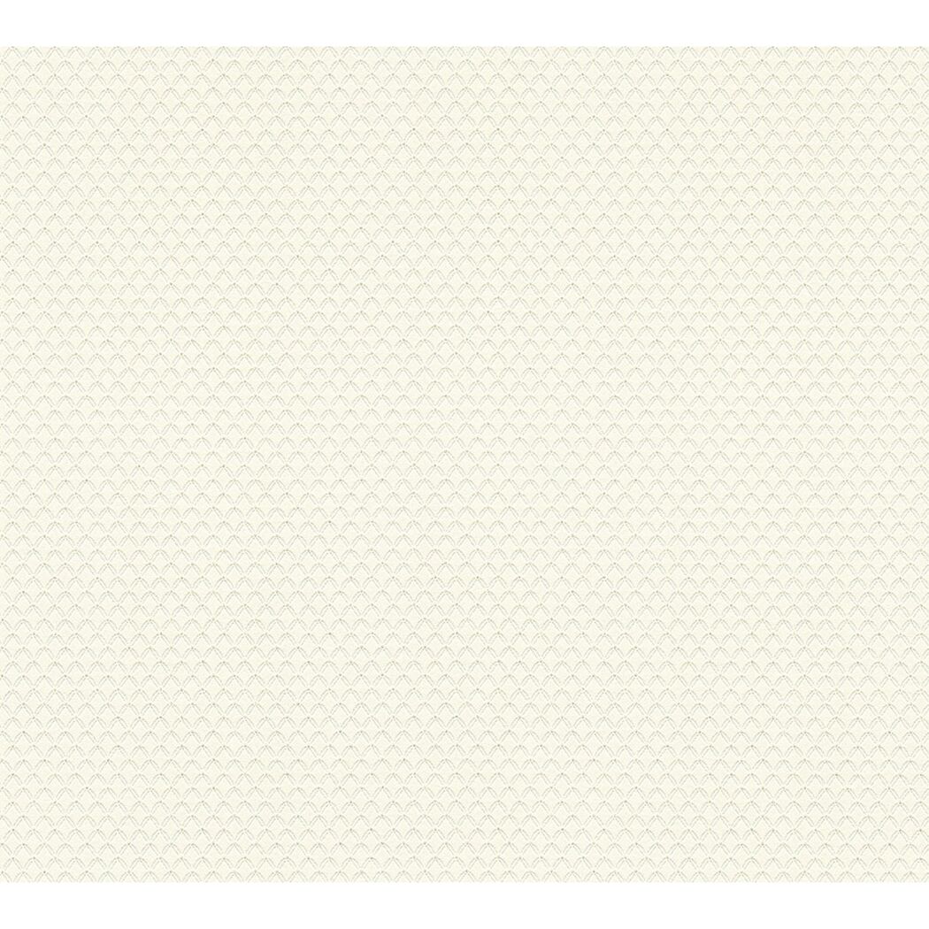 Vliestapete Metropolitan Stories 'Lola' Paris, Uni Raute weiß-silber 0,53 x 10,05 m