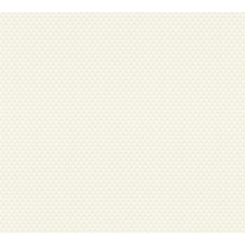 Vliestapete Metropolitan Stories 'Lola' Paris, Uni Raute weiß-silber 0,53 x 10,05 m