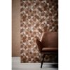 Braune Holz-Optik Tapete mit geometrischem Muster