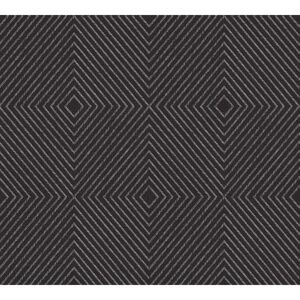 Vliestapete Metropolitan Stories 'Nils Olsson' Copenhagen, Kachelgrafik schwarz-silber 10,05 x 0,53 m
