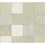 Beige-weiße Fliesen in regelmäßigem Muster.