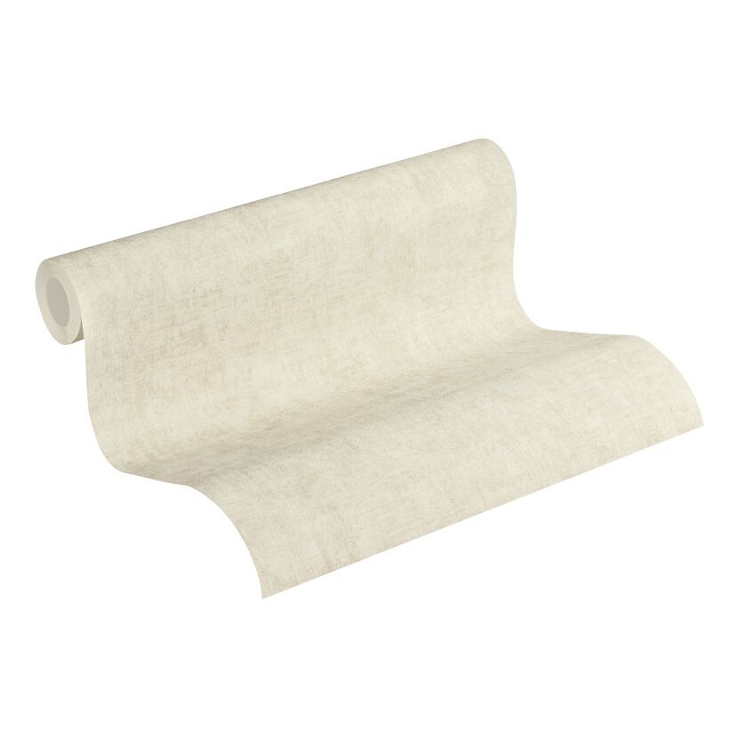 Beige Vliestapete aufgerollt