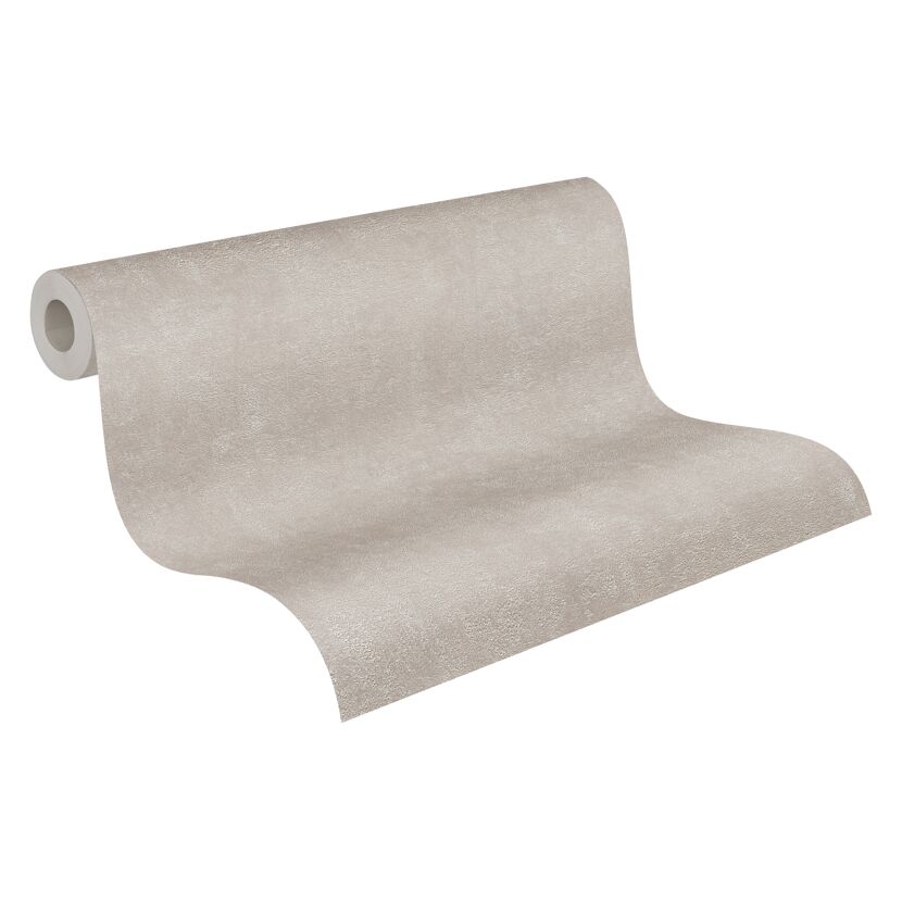 Beige Vliestapete aufgerollt.
