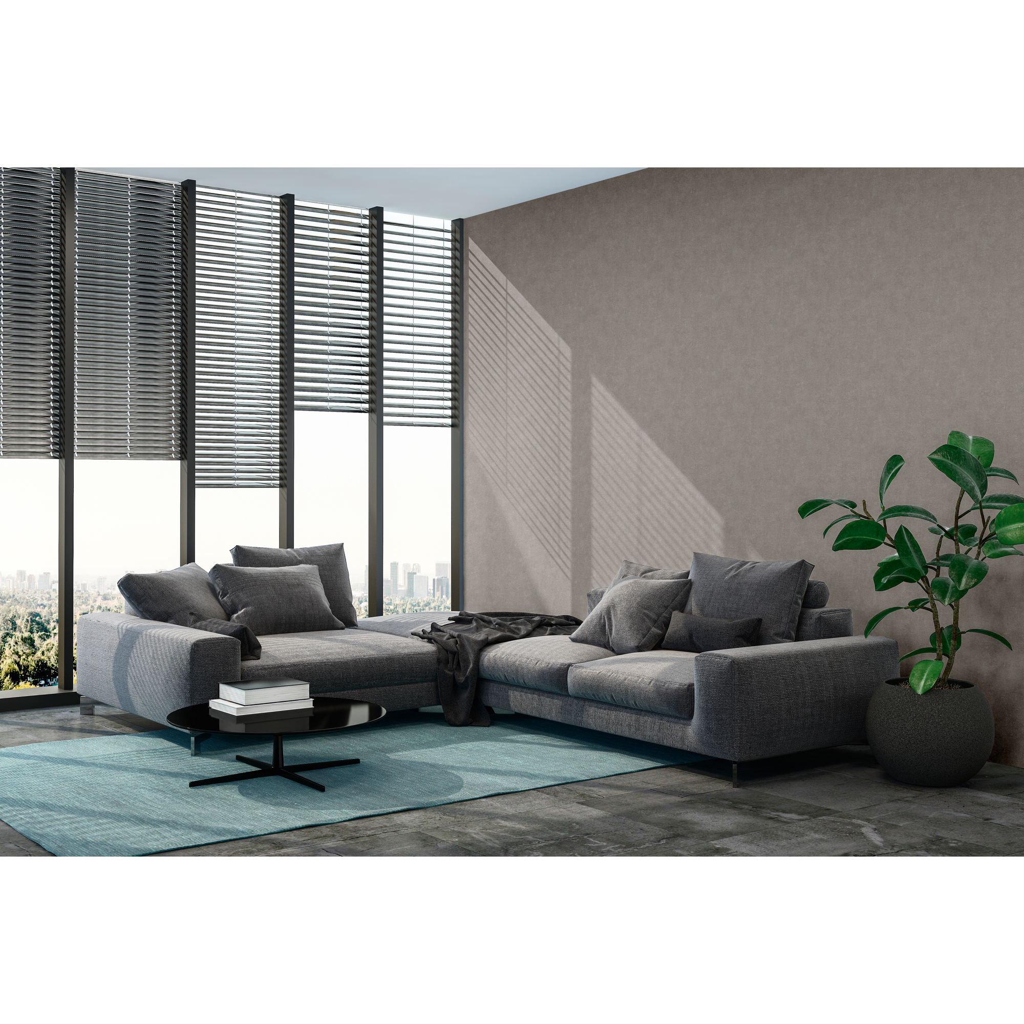Vliestapete 'Elements' Uni braun 0,53 x 10,05 m