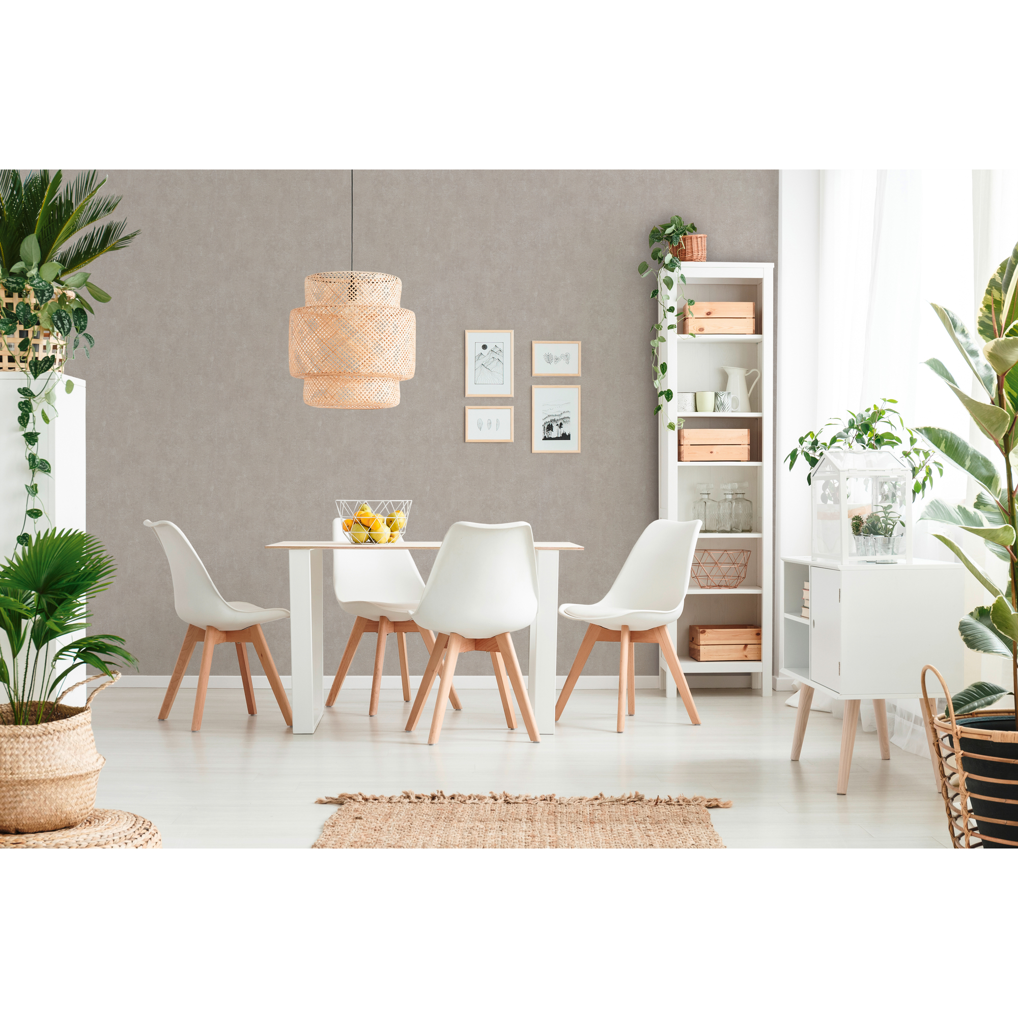 Vliestapete 'Elements' Uni braun 0,53 x 10,05 m