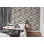 Schlafzimmer mit Vliestapete New Walls Fliese Silber