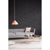 Wohnzimmer mit schwarzer Vliestapete New Walls