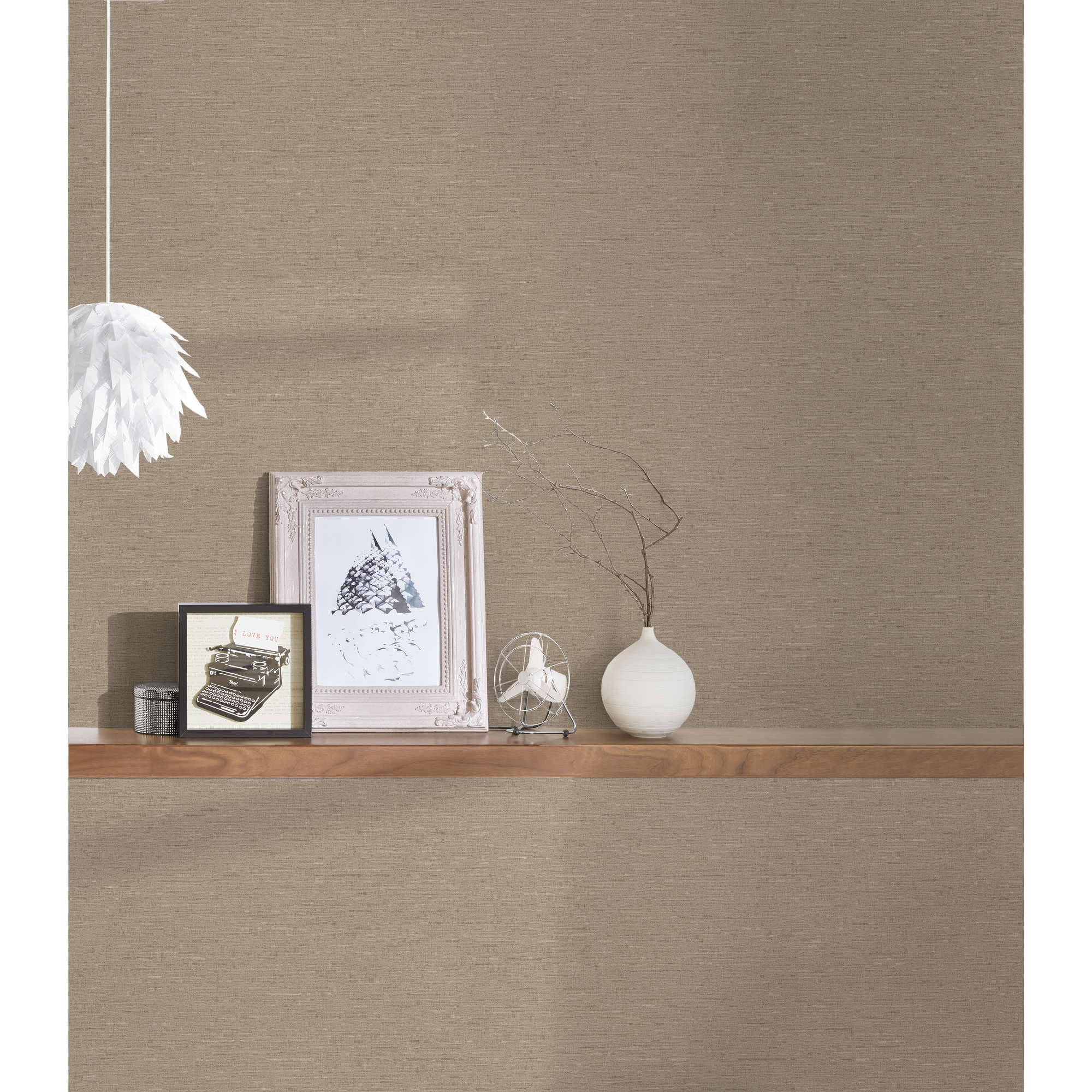 Vliestapete 'Ethnic Origin' Uni braun 0,53 x 10,05 m