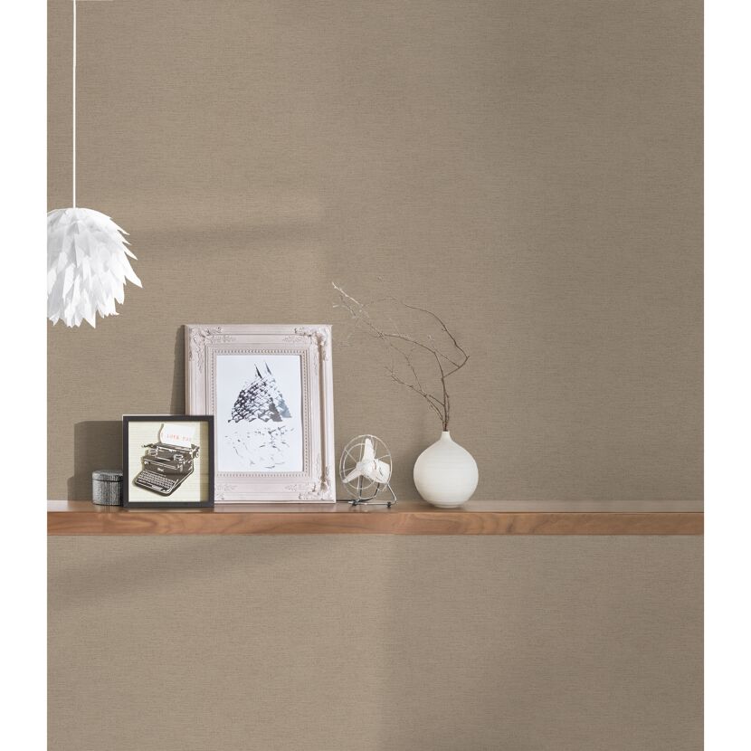 Beige Vliestapete Ethnic