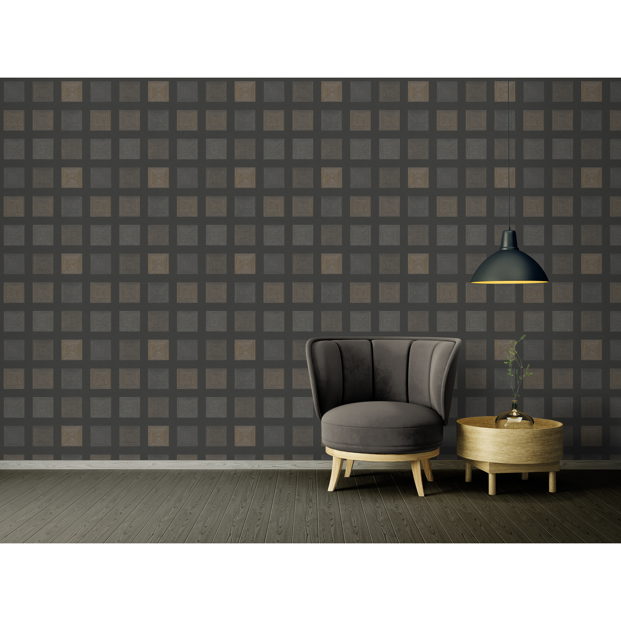 Vliestapete 'Ethnic Origin' Geometrisch schwarz 0,53 x 10,05 m