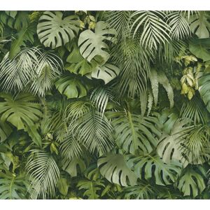 Vliestapete 'Greenery' Dschungel grün 0,53 x 10,05 m