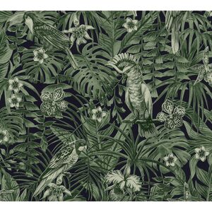 Vliestapete 'Greenery' Dschungel grün 53 x 1005 cm