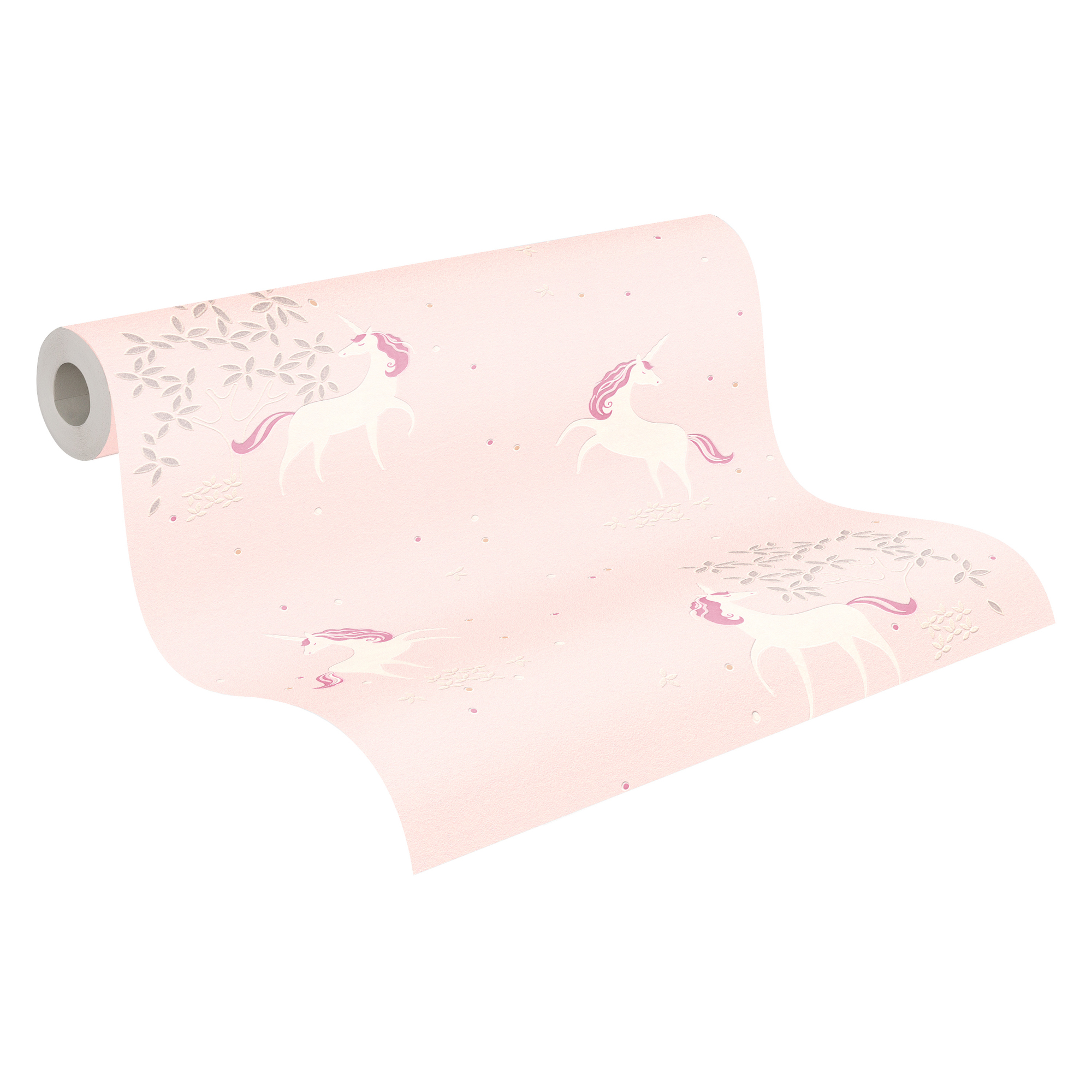 Vliestapete 'Boys & Girls 6' Einhorn rosa 0,53 x 10,05 m