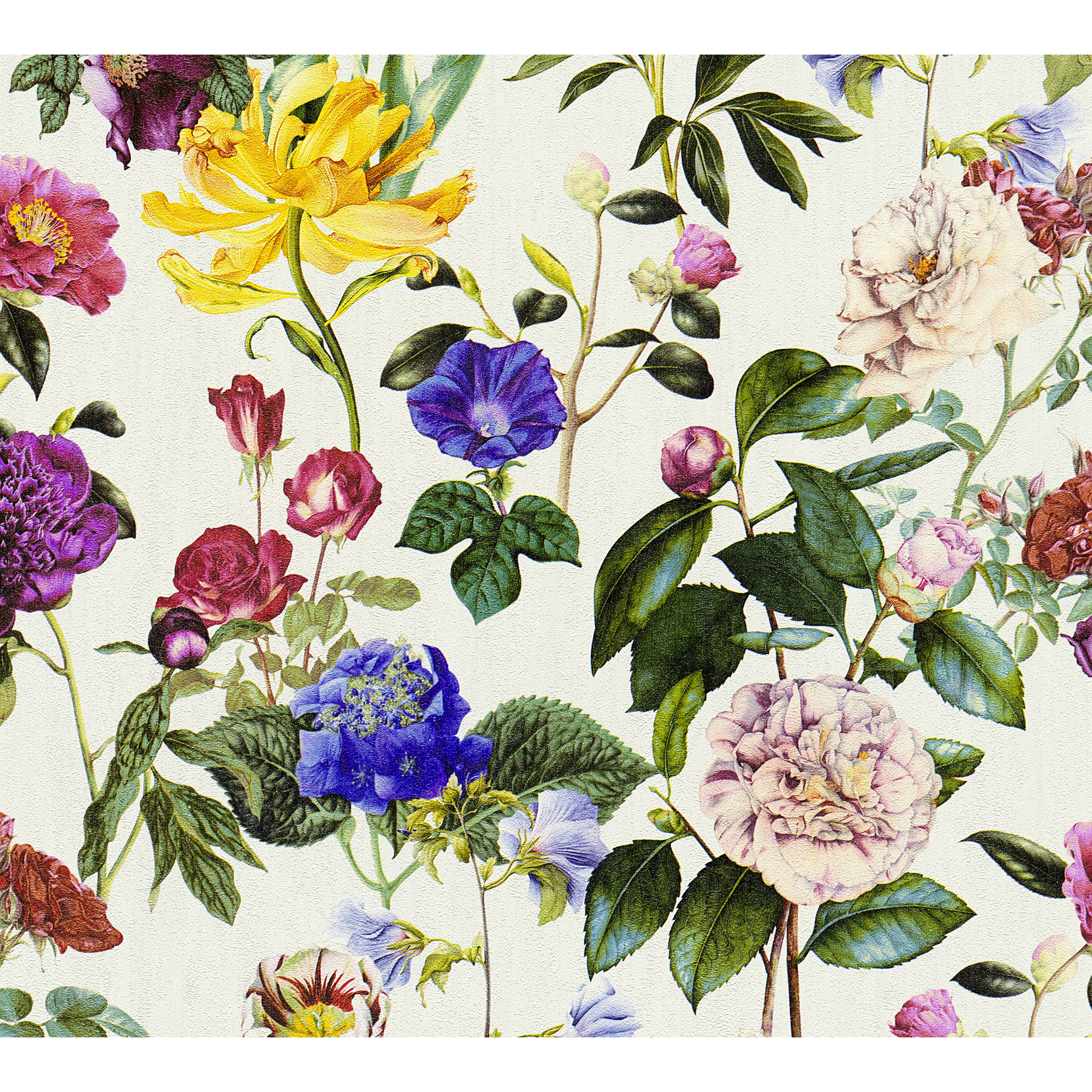 Vliestapete 'Jette 5' Blumen grün 0,53 x 10,05 m