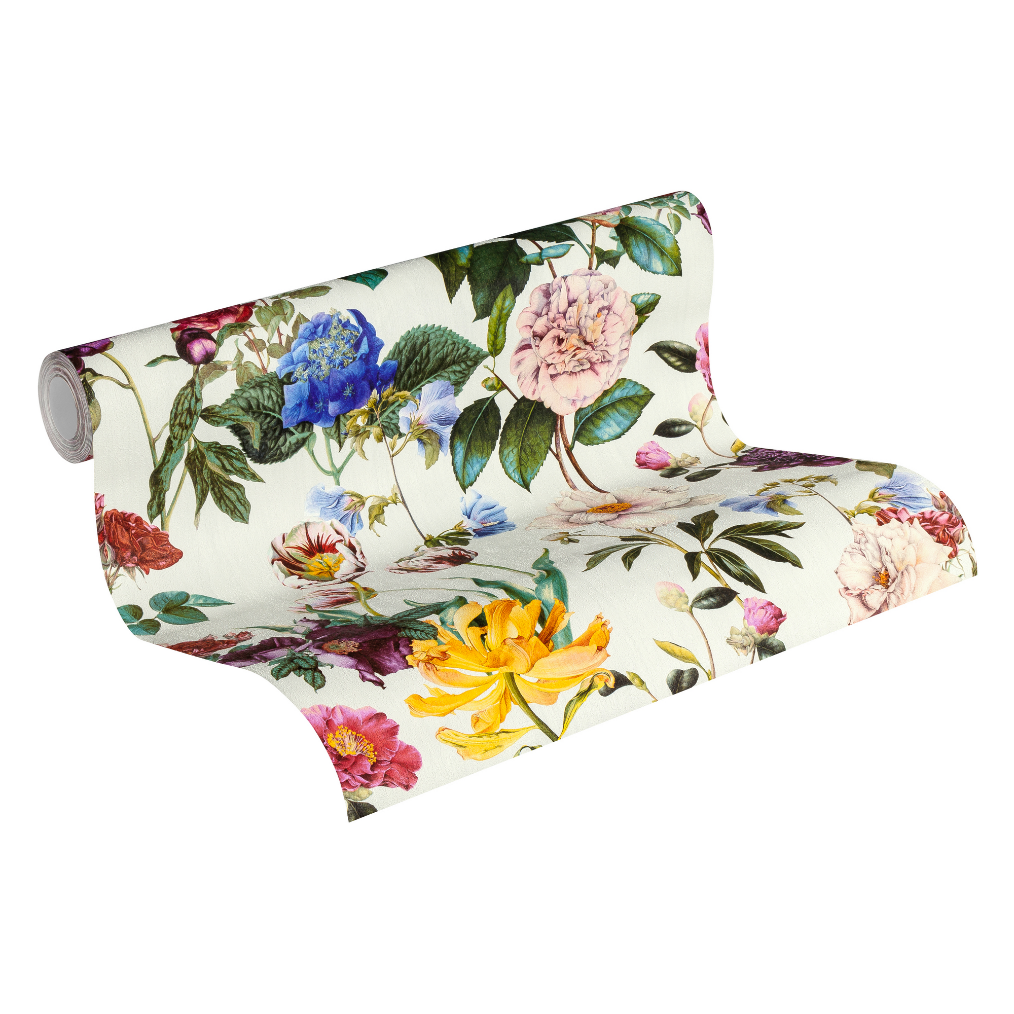 Vliestapete 'Jette 5' Blumen grün 0,53 x 10,05 m