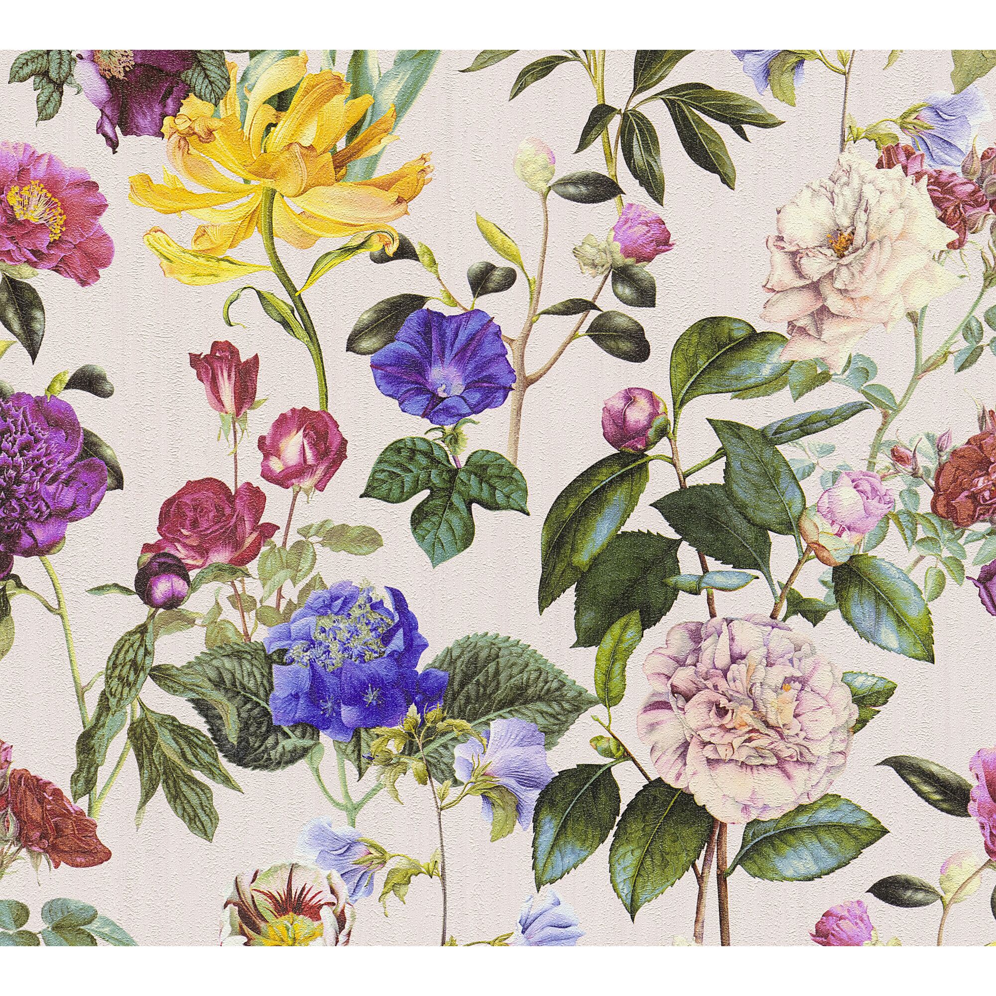 Nahtloses Blumenmuster auf beigem Hintergrund