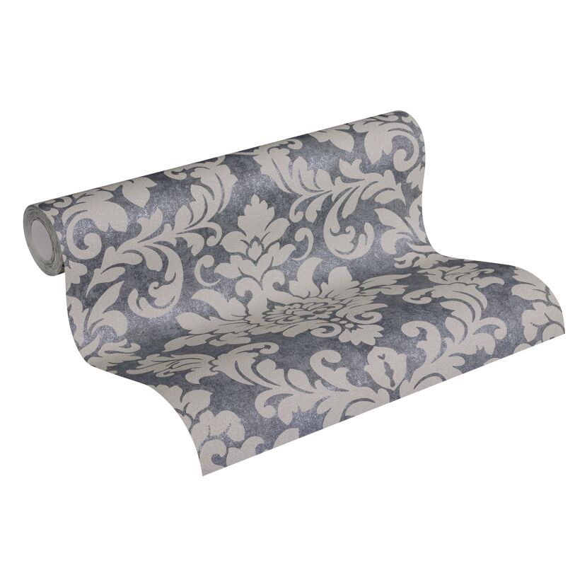 Rolle Vliestapete DiamondsMetallic beige-grau