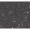Schwarze Tapete mit goldenen Ornamenten