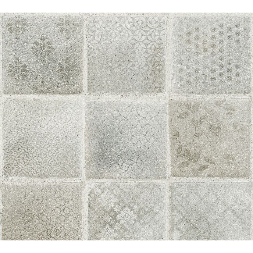 Fliese grau beige mit verschiedenen Prägungen