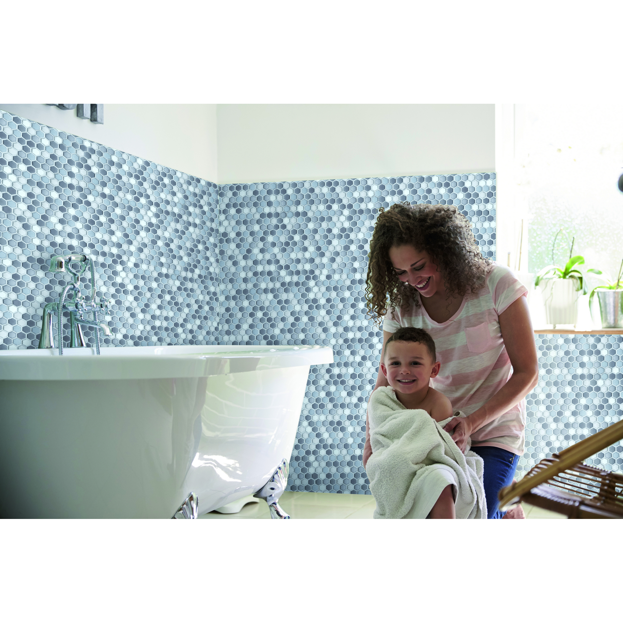 Wandbelag 'Ceramics' hexagon-grau 400 x 67,5 cm + product picture