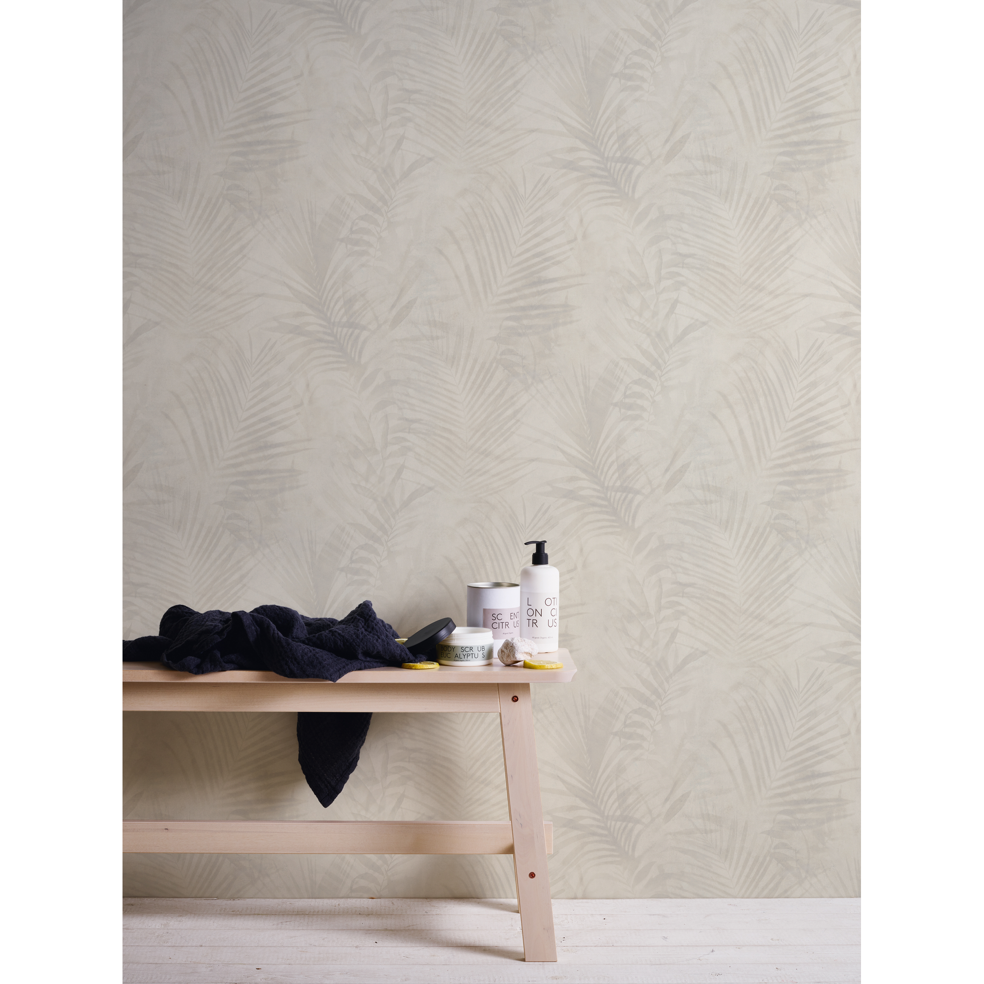 Vliestapete 'Neue Bude 2.0 reloaded' Blätter beige 0,53 x 10,05 m