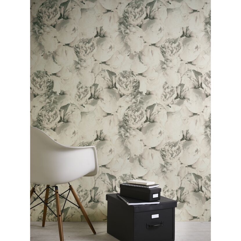 Vliestapete Bude II Floral weiß