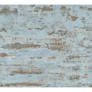 Vliestapete 'Elements' Uni blau 0,53 x 10,05 m