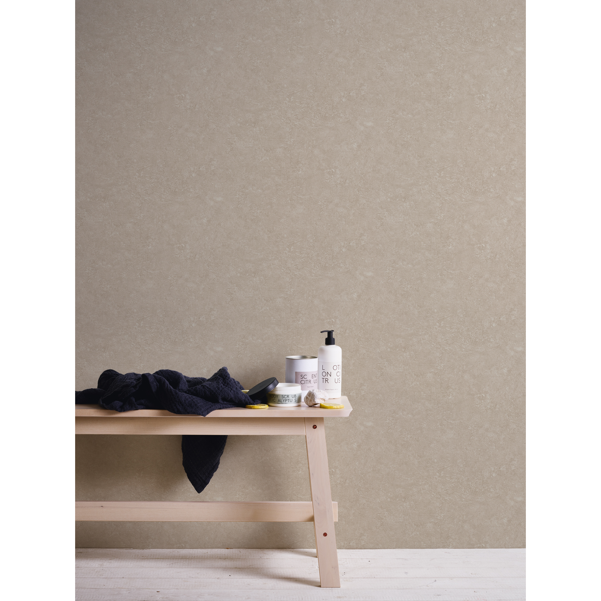 Vliestapete 'Industrial' Uni beige 53 x 1005 cm + product picture