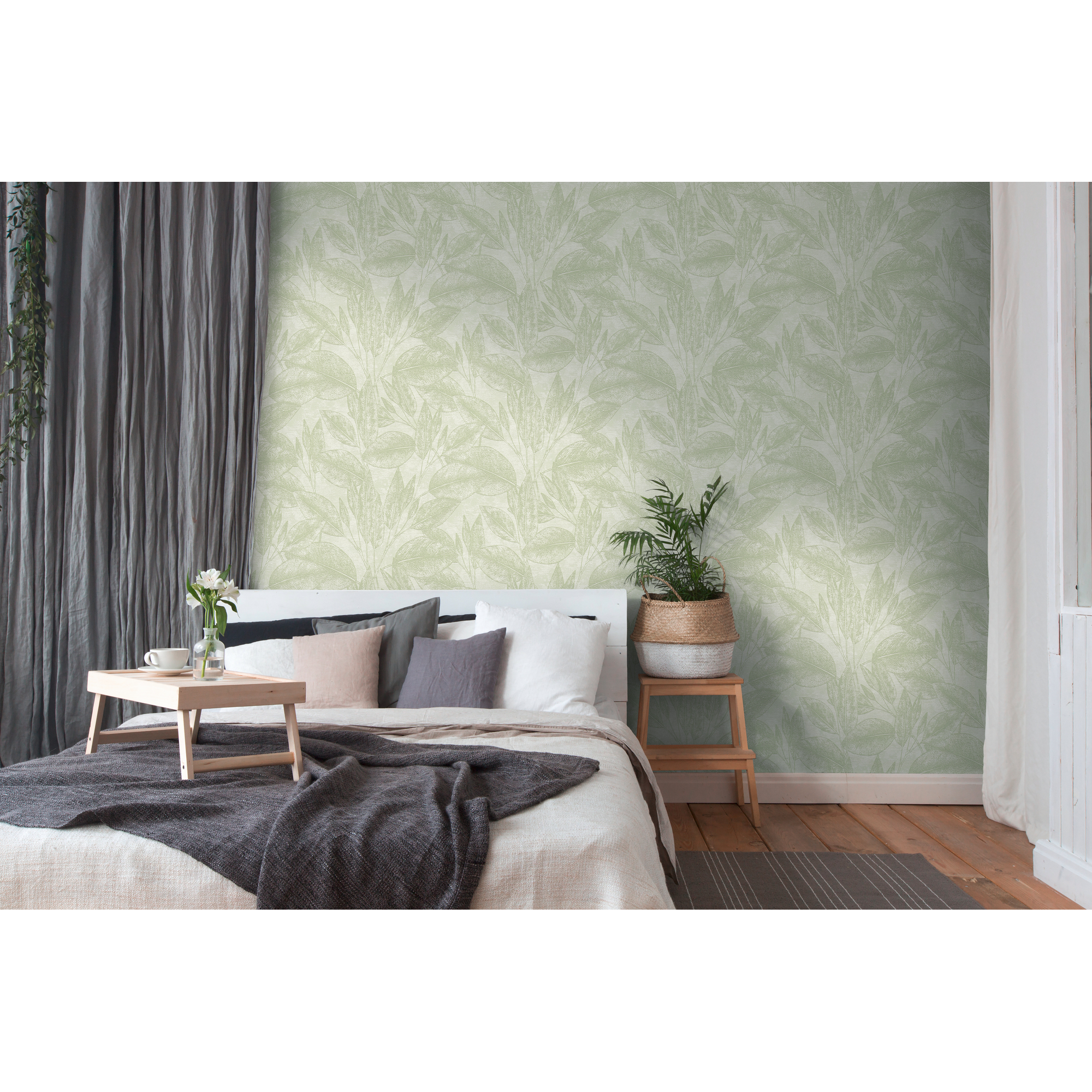 Vliestapete 'Attractive' Blätter grün 53 x 1005 cm + product picture
