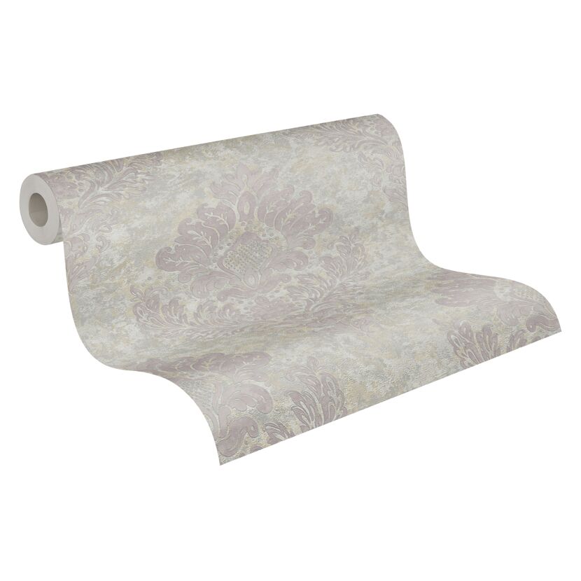Rolle Vliestapete Mesto II, Damask, Grau