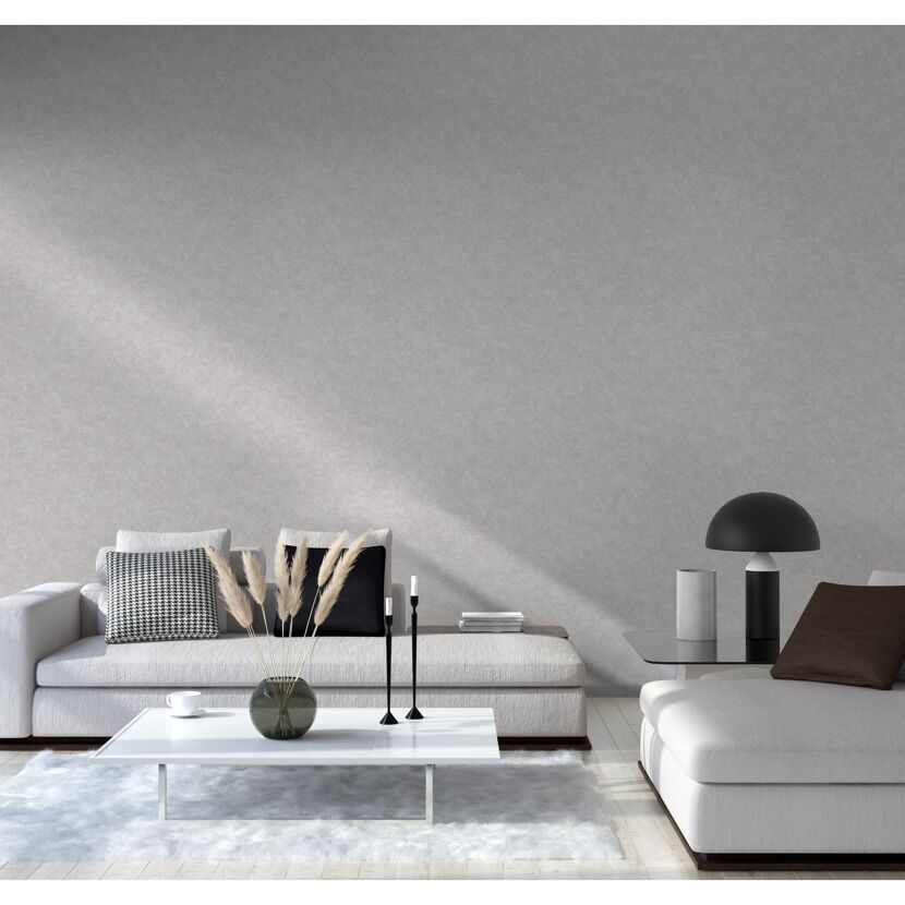 Modernes Wohnzimmer mit weißem Sofa und Dekorationen