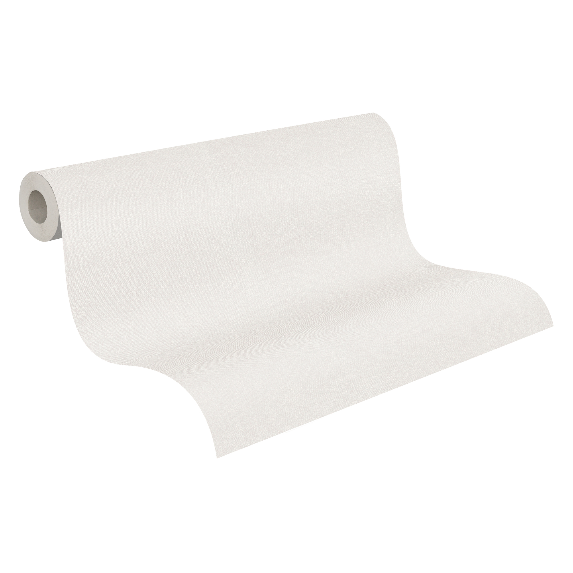 Cremefarbene Vliestapete New Elegance Uni aufgerollt